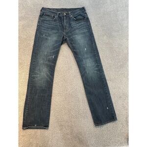 Bullhead Gravels Slim Jeans Men's 34x34 Blue Distressed Cotton Denim